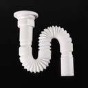 HJSJ Zinc Flexible Drain Hose for Bathroom Kitchen Sink Water Tank Water Basin with Strainer Downcomer
