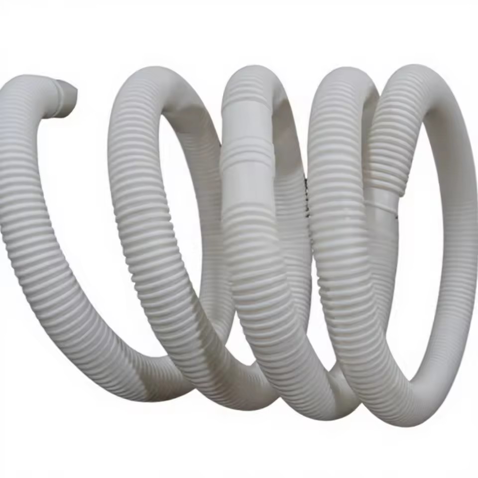White HJSJ Air Conditioner Drain & Outlet Pipe PE Corrugated Double-Wall Flexible Hose Customized Model 0040 Wholesale