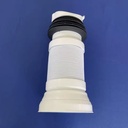 HJSJ New Model Toilet Drain Pipe Wall-Side Outlet Installation Telescopic Thickened PP Connecting Pipe Customizable Length