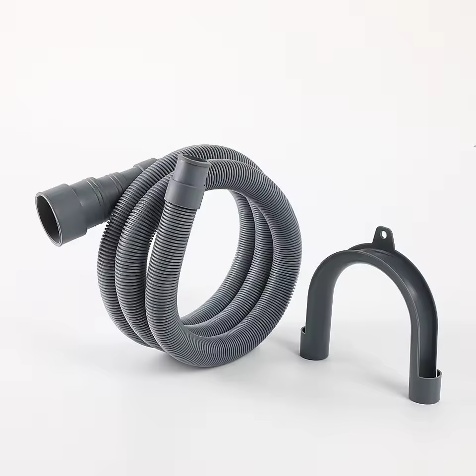 HJSJ Gray Washing Machine Drain Adapter Household Ring-Style Compatible Standard Discharge Pipes PE Accessory Socket