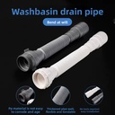 Good Quality Multi-featured Sewer Pipe White Plastic Flexible Thickened Wall for Bathroom Floor Drain Basin Drain 1-1/2 0.8 M