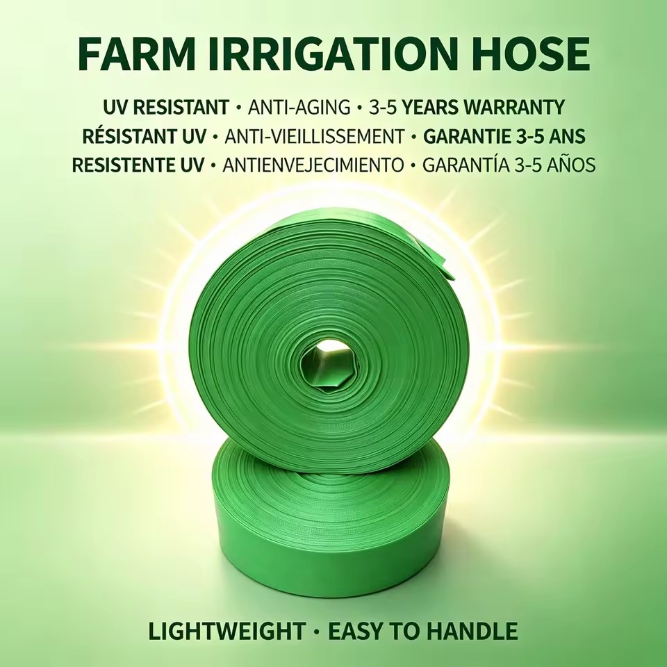 2-inch Wholesale PE Flatlaying Hose. Customizable in Various Lengths. Factory Direct Supply