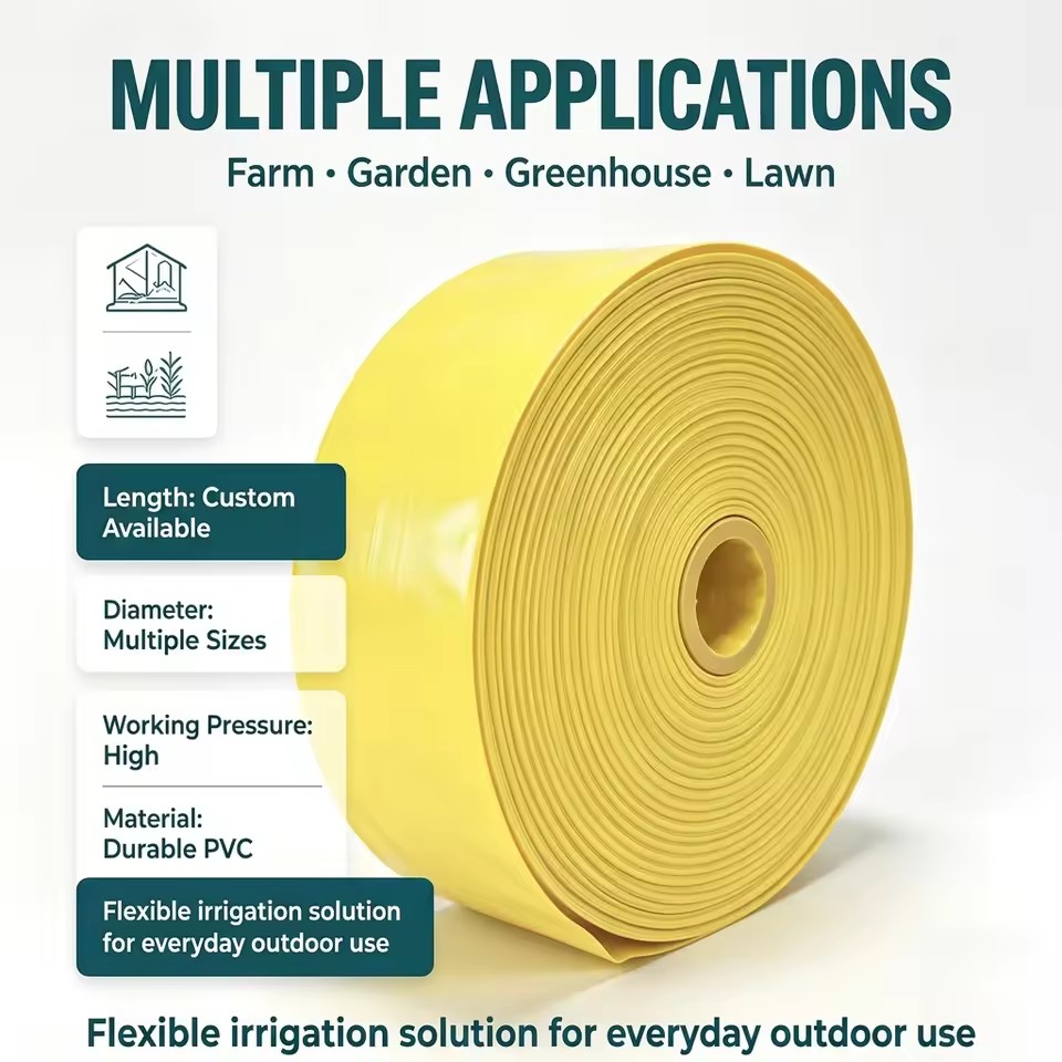 YuNan PVC-coated Tarpaulin Agricultural Irrigation Hose Wear-Resistant Thickened High-Pressure Resistant Tightly Woven 2-6