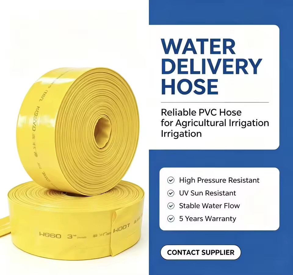 3 Inches Agriculture Lay Flat Water Hose Layflat Irrigation Hose Fishpond Drainage Pipe