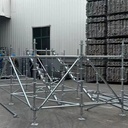 Ringlock Scaffolding Frame Kit With Diagonal Brace and Steel Platform for Temporary Support System