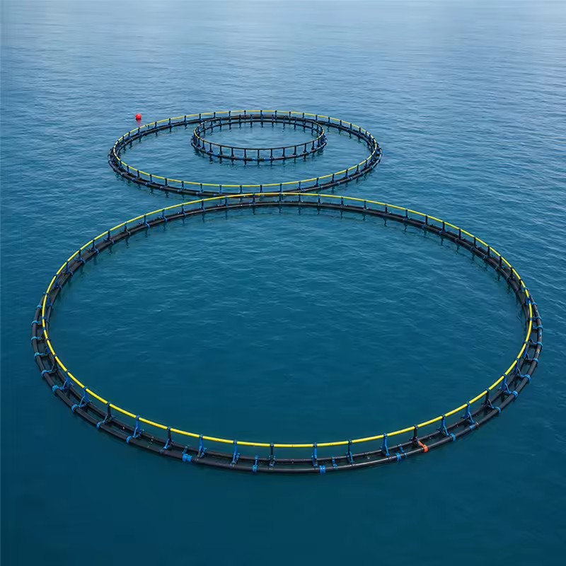 HDPE Farm Fish Cage Perimeter Sea Bass Fish Farming Square/round Cage for Pisciculture
