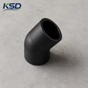 ISO CE Approved PN16 SDR11 Polyethylene Poly Pipe Low Friction Fluid Flow Fitting HDPE Socket Fusion 45 Degree Elbow