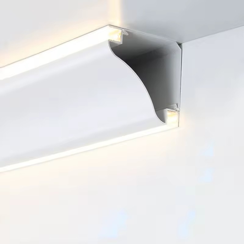 For Living Room Inner Corner Top Corner Line Free Ceiling Wall Washing Lamp Trough Surface Mounted Linear Led Aluminum Profile