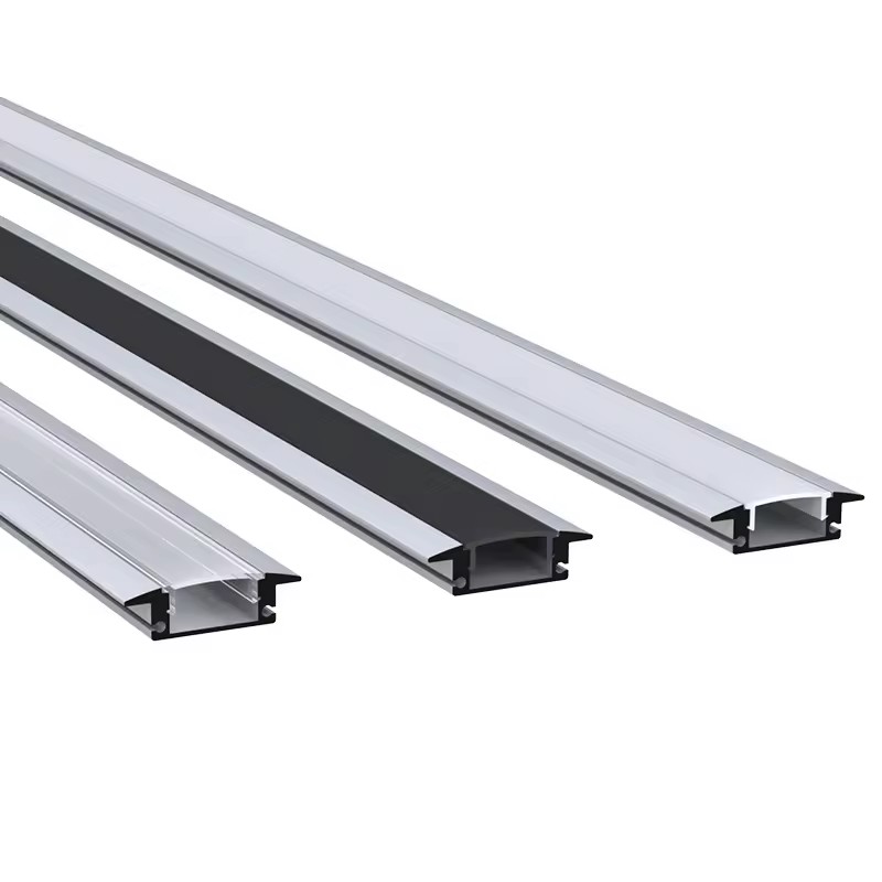 Wholesale U Shape 2m 3m Custom Extruded Aluminum Profile with Diffuser LED Recessed Aluminum Profile for LED Strip Lights