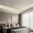 Triangular Luminous Top Corner Line Lamp Free Ceiling Wall Washer Lamp Free Slot Surface Mounted Line Aluminum Led Profile