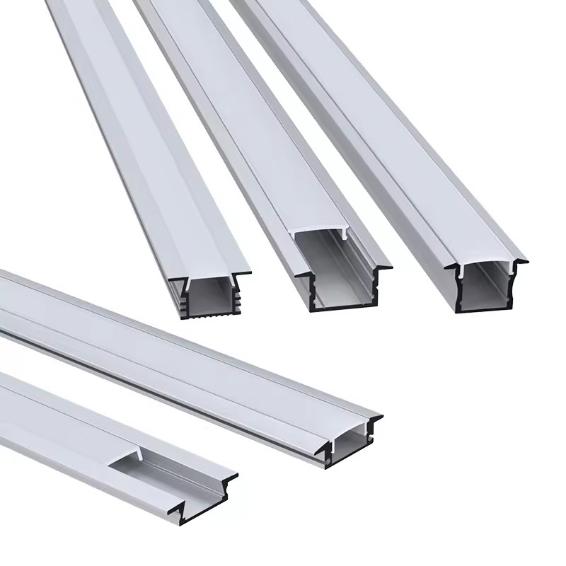 Customized U Shape Flexible LED Alu Housing Channel Extrusion Recessed Aluminum for Wall Panels LED Light Strip Profile