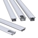 Customized U Shape Flexible LED Alu Housing Channel Extrusion Recessed Aluminum for Wall Panels LED Light Strip Profile