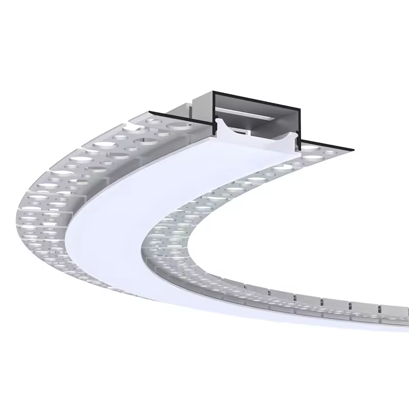 1M 2M 3M Plaster LED Strip Aluminum Profile Flexible Channel Drywall 6063 Aluminum LED Profile