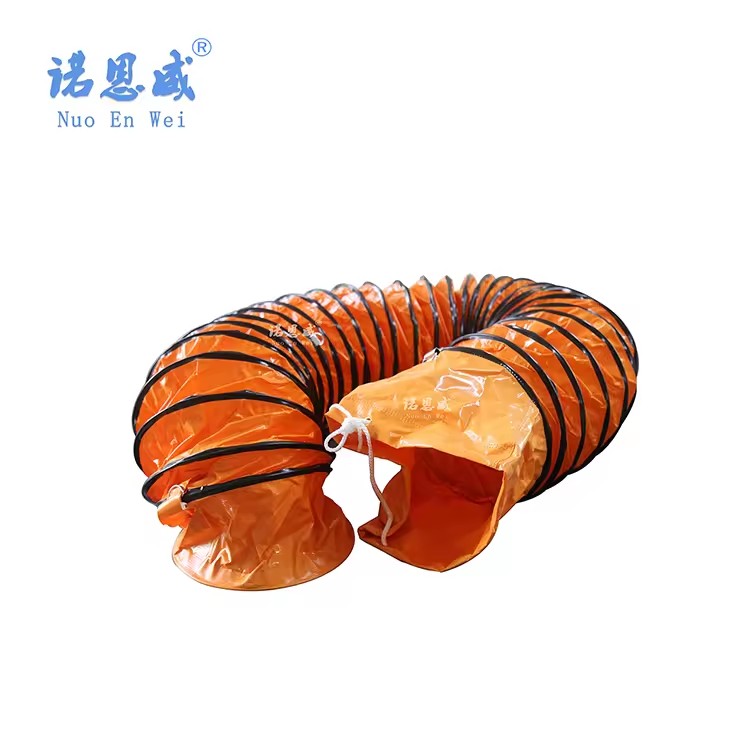 NUOENWEI Industrial Flexible Duct PVC - Heavy Duty Exhaust Fan Duct 0.38mm-0.6mm Customizable