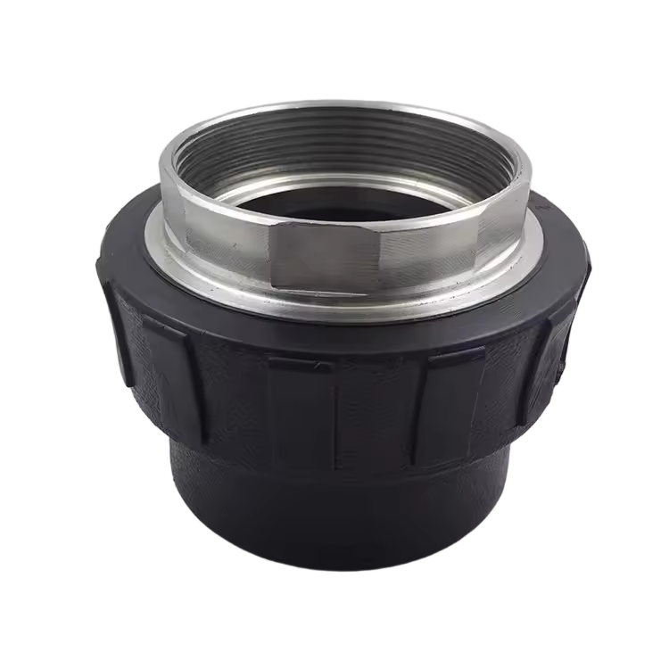 DN50 DN63 DN75 Brass Female Thread Coupler HDPE Plastic PN16 Socket Fusion Joints High Pressure Water Supply Plastic Tubes