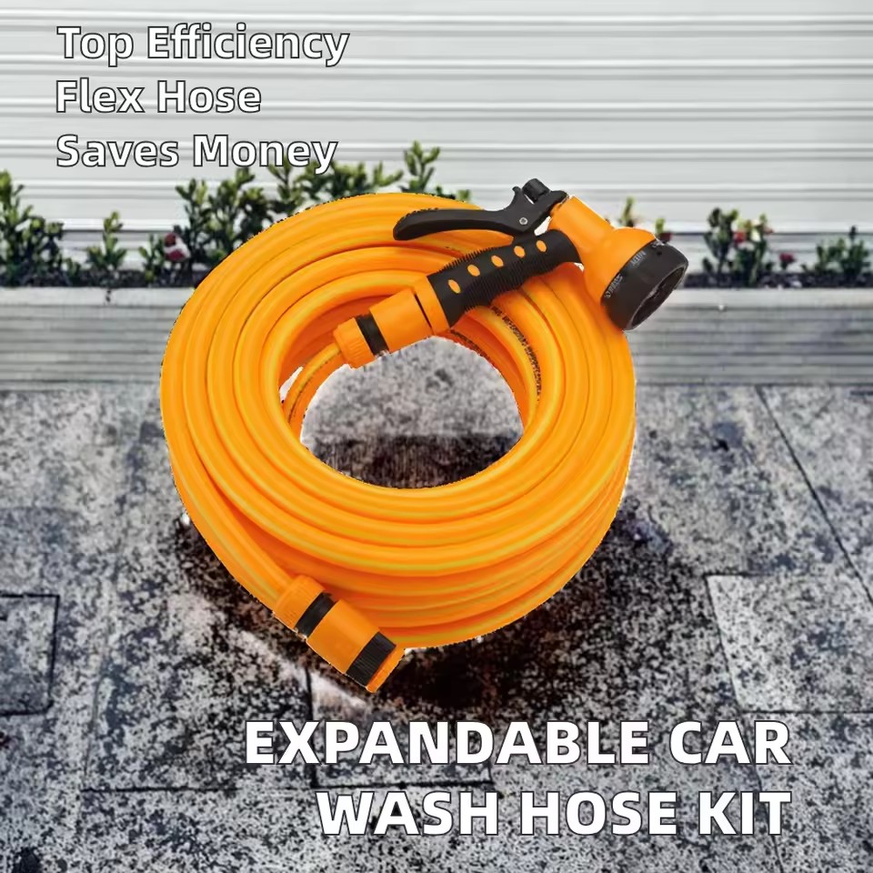 Anti-twist Heavy Duty Custom Length High Quality Fiber Braided PVC Garden Hose Reel Flexible for Plant Watering Car Wash