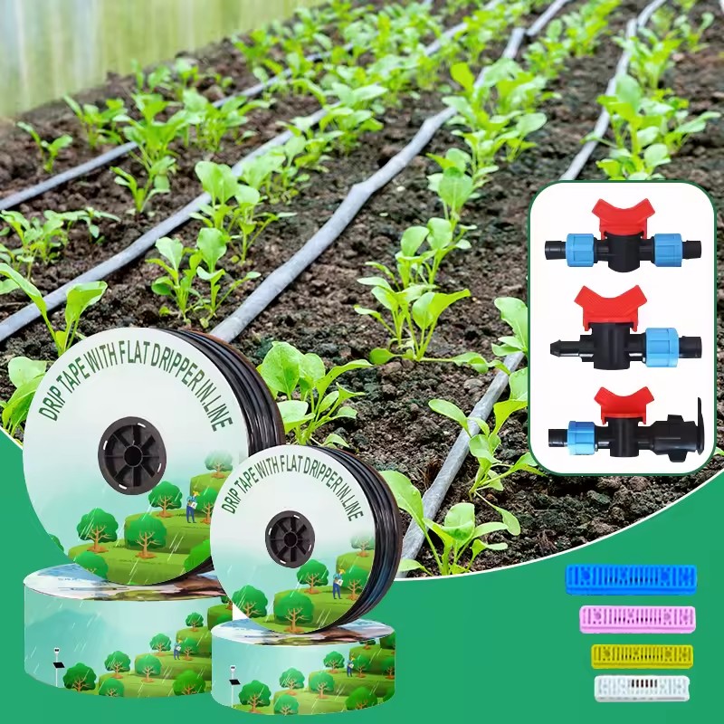 Drip Irrigation System Water Saving Soil Growing Garden Farm Irrigation Pipes in Greenhouses Drip Line