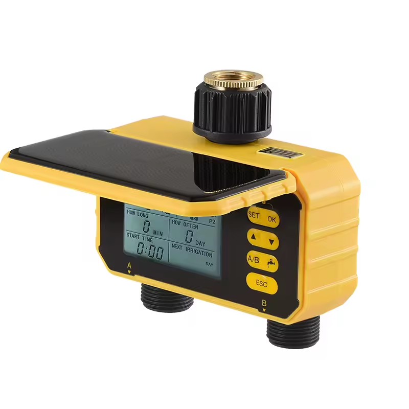 Solar Automatic Irrigation Watering Device Intelligent Drip Irrigation Dual Channel Timed Flower Watering Artifact