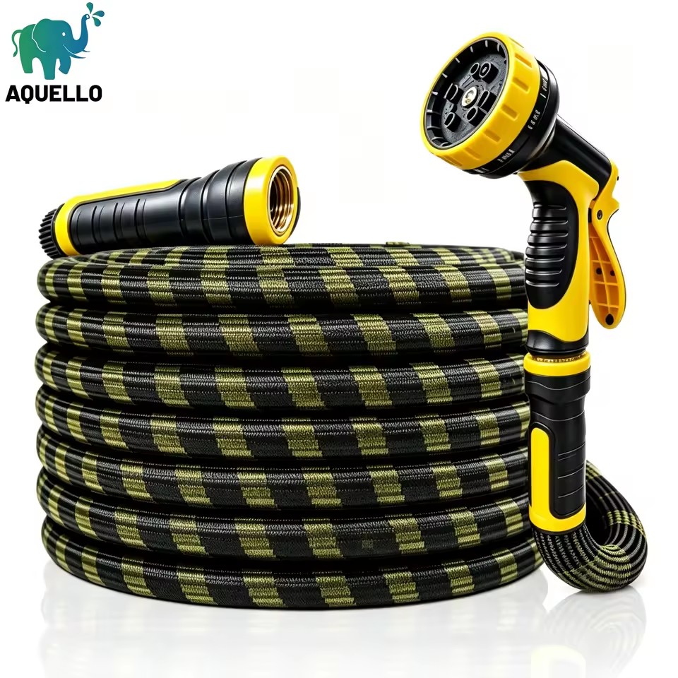 Non-Expandable Lightweight PVC Braided Garden Hose Flexible & Sun-Proof Irrigation Use Custom Lengths Available (50ft/100ft)