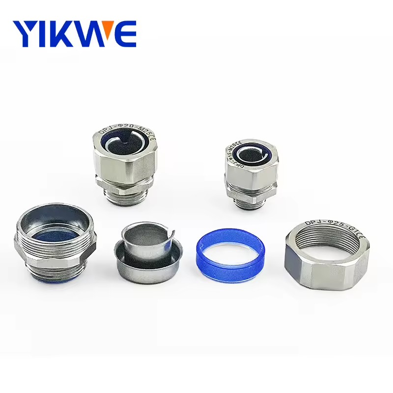 In Stock M20 304 Stainless Steel Conduit Connector IP66 Waterproof Conduit Fittings