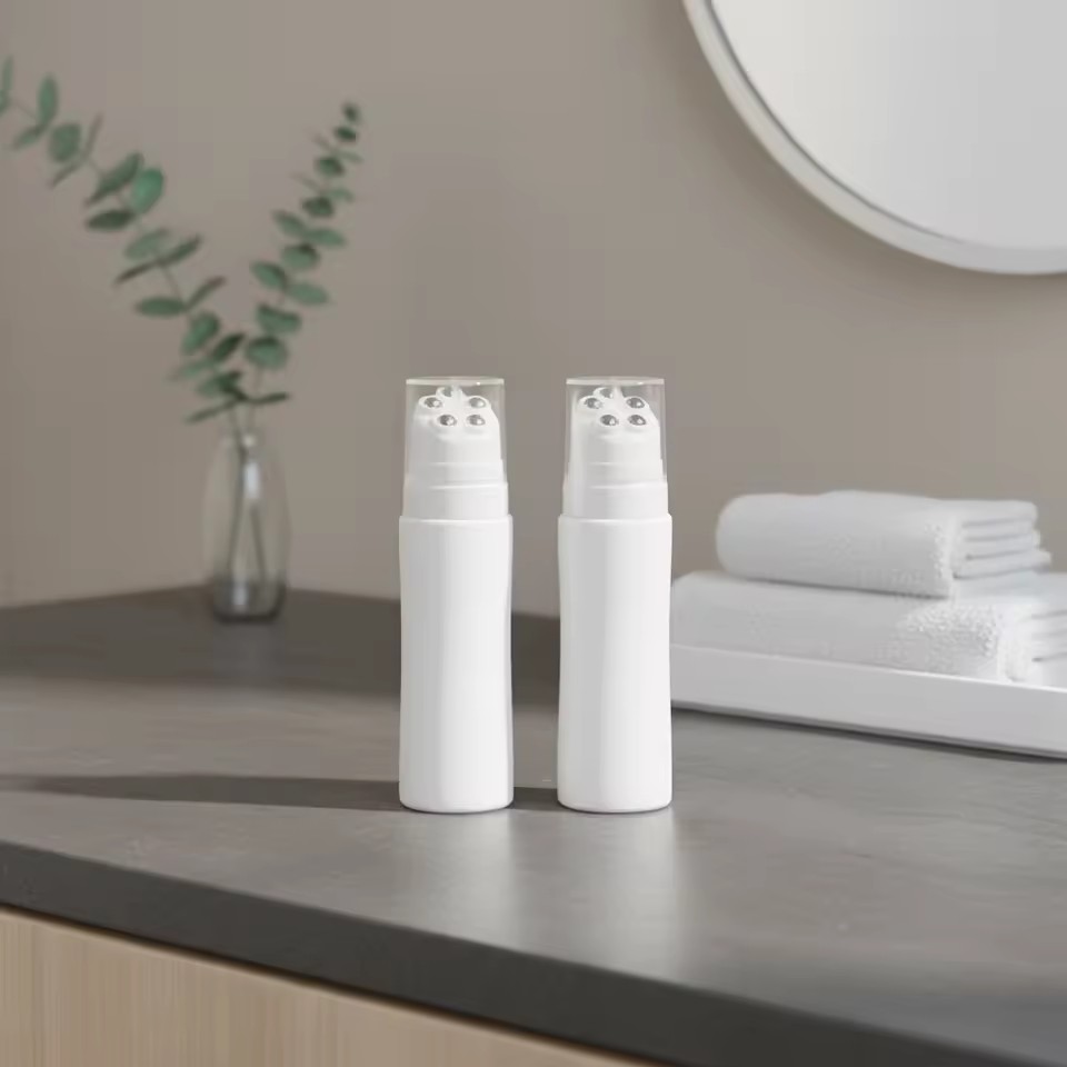 100ml 200ml HDPE Plastic Bottle with 5-ball Roller Applicator Hair Oil Face Lotion Body Lotion Use Empty Pacakging Bottle