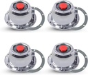 New Silver 343-4195 Aluminum Hub Cap 6 Holes for Semi Truck Trailer Replacement
