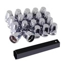 Factory Wholesale Truck Wheel Lug Nut Cover Caps 33mm Chrome Screw-on for Axle Wheel Cover