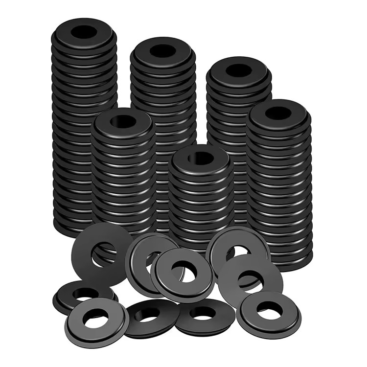 Black Truck Round Elastic Rubber Grommets and Gladhand Seal Washer for Semi Trailer Truck 1963-1966 for Heavy Duty