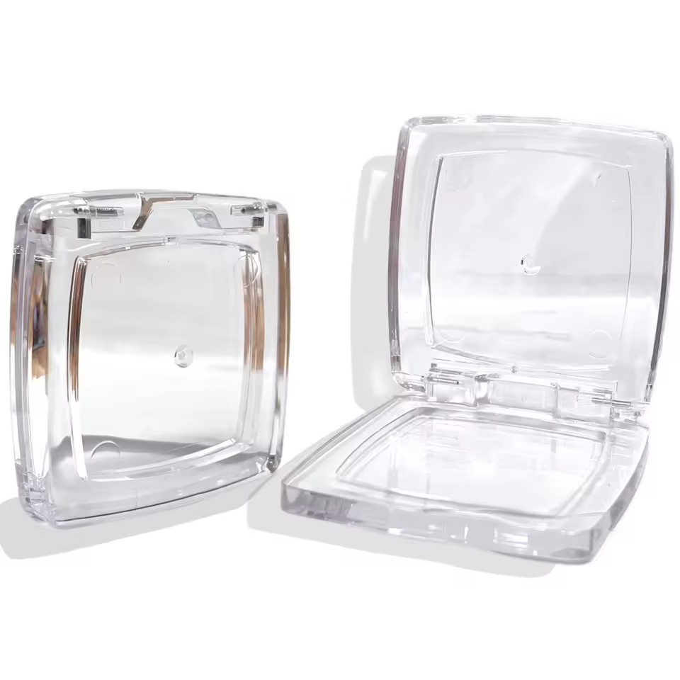 Cosmetic Packaging Square Multiple Colors Empty Blush Powder Compact Powder Case Blush Container