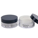 Luxury Plastic Round Cosmetic Face Powder Container Powder Case Jar with Sifter Empty Compact Loose Black PVC Recyclable Accept