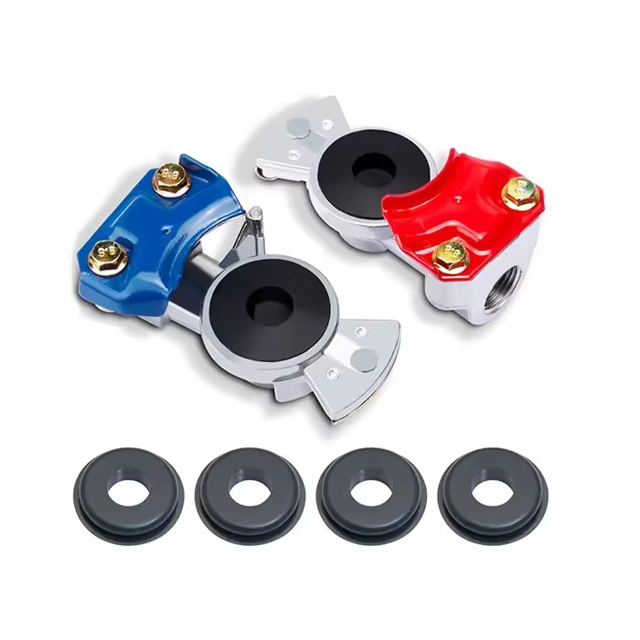 Universal Gladhand Aluminum Emergency Air Hose Brake Caliper Palm Coupling Service Handshake Set Foton Truck Semi Trailer