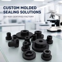 Rubber Parts Manufacturer Drawing-based Custom Non-standard Engineering Grade NBR EPDM Rubber Parts Bushing ISO 9001