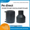 PE Water Supply Spigot-Type Straight Reducing Tee Virgin-Grade PE Hot-Melt Welded Hexagon Head for Municipal Rural Drinking