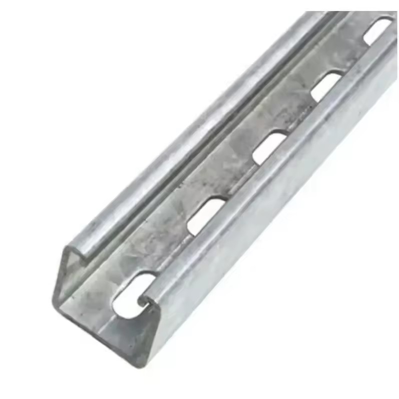 Galvanized Steel Channels S250GD, S350GD Grades 41x41mm & 41x21mm 2.0-2.5mm Thickness Perforated C Profiles for Solar Projects