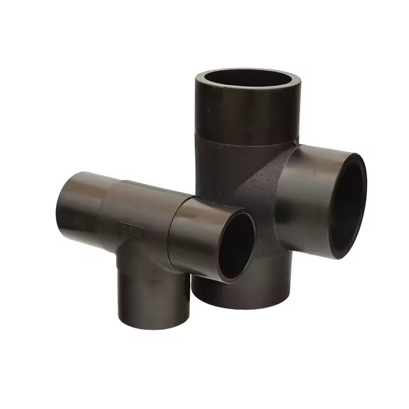 PE Water Supply Pipe Fittings Hot-melt Socket-welded Reducing Tee National-standard HDPE 1.6 MPa High-pressure Resistant
