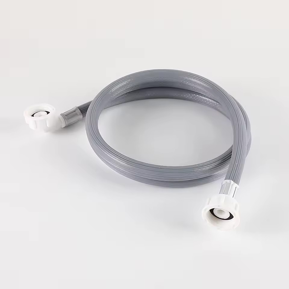 HJSJ Fully Automatic Washing Machine Water Inlet Hose (PVC/POM) Gray Flexible Snap-fit Customizable Length Upper Supply