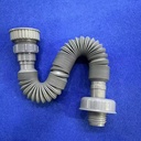 HJSJ Plastic 40-50 Adapter for Kitchen Sink Drain Pipes Extending Drain Line & Odor-Proof Plumbing Accessory White/Gray 80cm