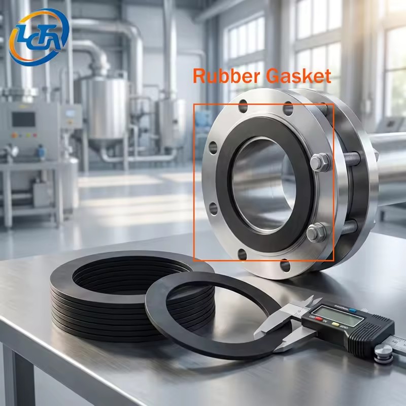 Rubber Parts Manufacturer | Molding/Cutting Custom Size Industrial Pipe Flange Rubber Gaskets | ISO 9001 Certified