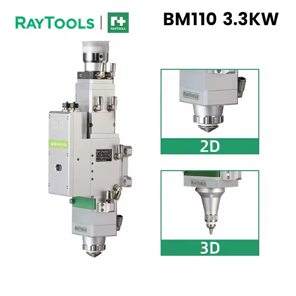 Raytools BM110 Fiber Laser Cutting Head Auto Focus 3.3KW 2D Flat Cutting and 3D Tube Cutting