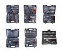 Combination Herramientas 1/2" 1/4" 3/8" Chrome Vanadium Steel Socket Set Hand Mechanic Tools Auto Repair Wrench Set Hard Case