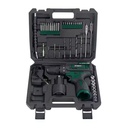 Hi-Spec 12V Cordless Drill Power Combo Tool Kit DIY Garage Mechanical Tool Box with OEM ODM Lithium Electric Drill for Home Use