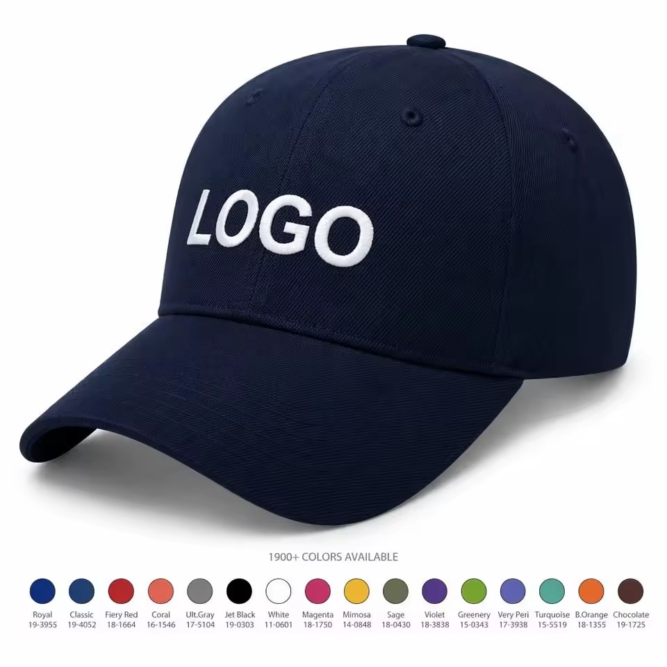 Custom Sporty Baseball Caps 100% Cotton Terry Jersey 6 Panel Adjustable Curved Brim 3D Embroidery Wholesale OEM Brand Logo