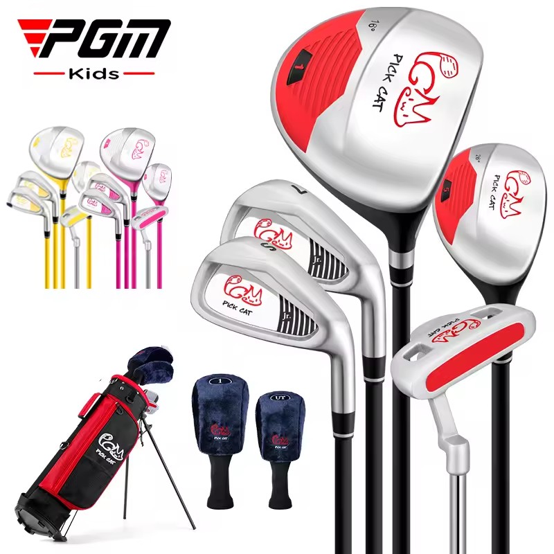 PGM JRTG007 PICK CAT Series Right Handed Kids Children Junior Boys Girls Golf Clubs Complete Set with Golf Stand Bag