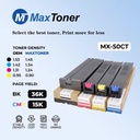 MaxToner Compatible MX50CT MX-50CT Chemical Toner Cartridge for Sharp MX-4101N 5001N Cmyk Toner Copier