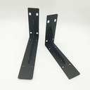 Customized Black Metal Brackets for Shelves Industrial Shelf Angle Bracket Wall Mount Bracket Heavy Duty Floating Shelf Support