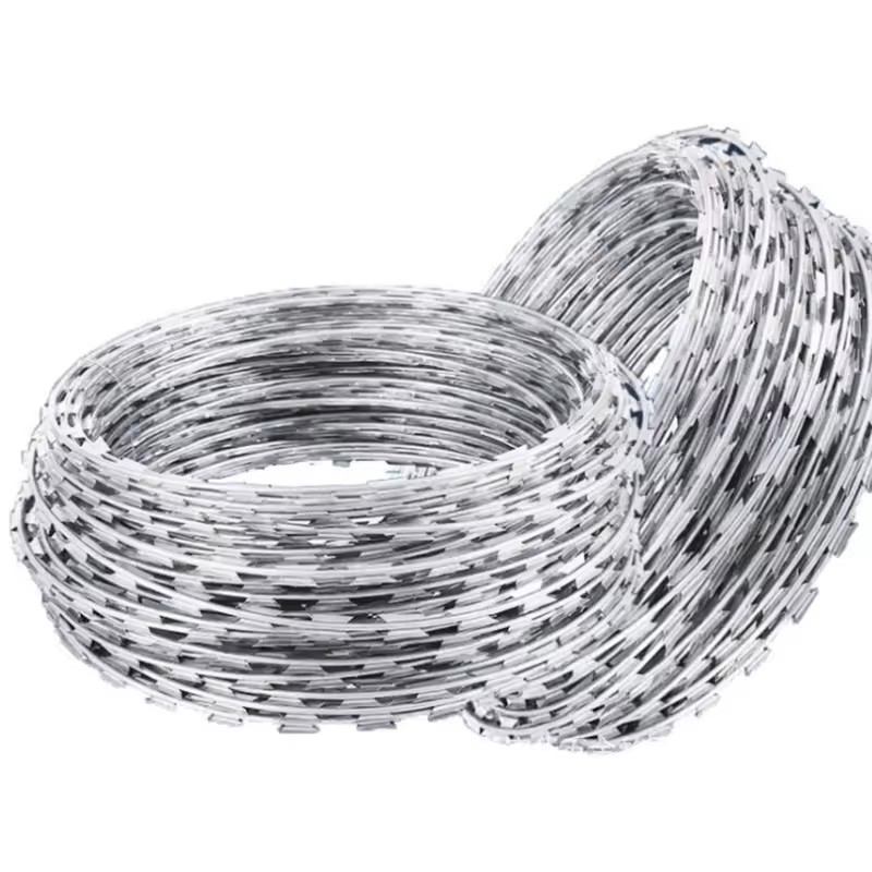 High Safety Hot-Dip Galvanized Barbed Wire Mesh Iron and Steel Coil with Blade Rope Razor Wire Mesh