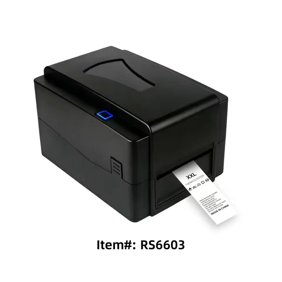 300DPI Thermal Garment Label Printer Desktop Gold Ribbon Foil Printer Flower Gift Ribbon Party Banner Barcode Printer Machine