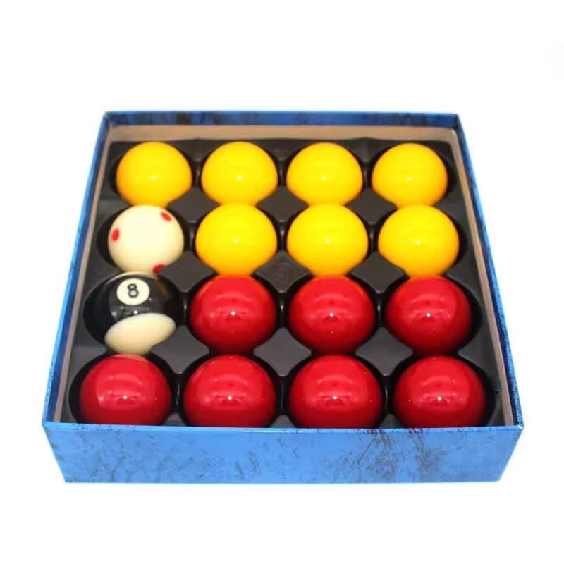 Premium Quality Hard Resin 50.8mm Red Yellow Pool Balls 16pcs/box for Sale