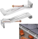 Custom Metal Aluminium Hidden 5 6 7 8 Inch K-Style Rain Gutter Hanger Quick Screw