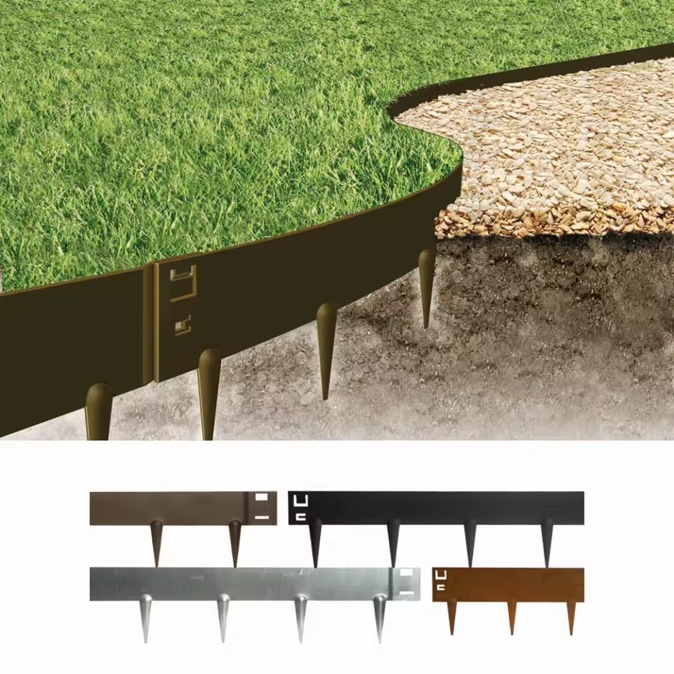 YW Hardware Supplier Outdoor Decor Corten Steel Galvanized Steel Flexible Landscape Garden Lawn Yard Edging Border